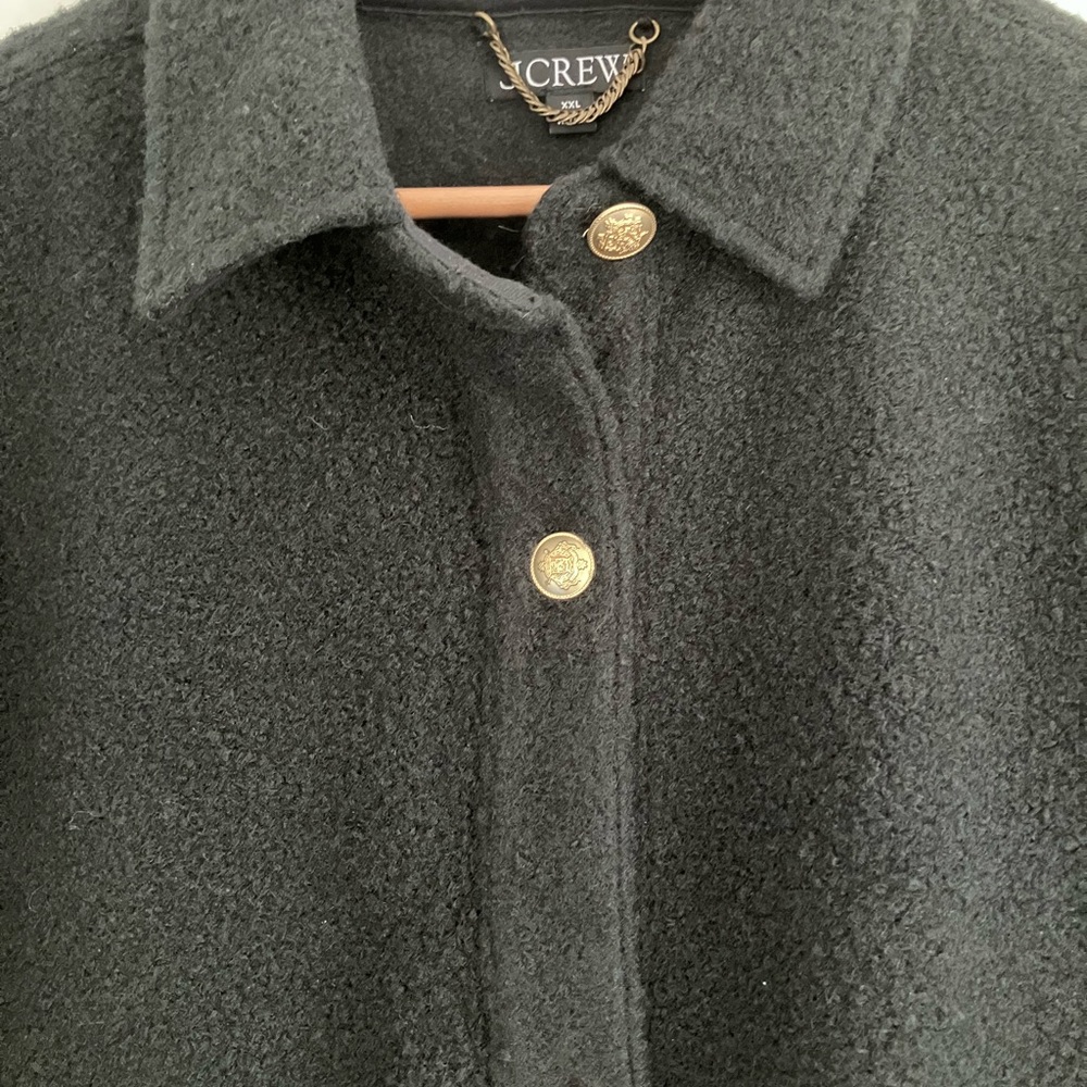 J CREW Long Sleeve Black Teddy Sweater Jacket Size XXL - Picture 4 of 10